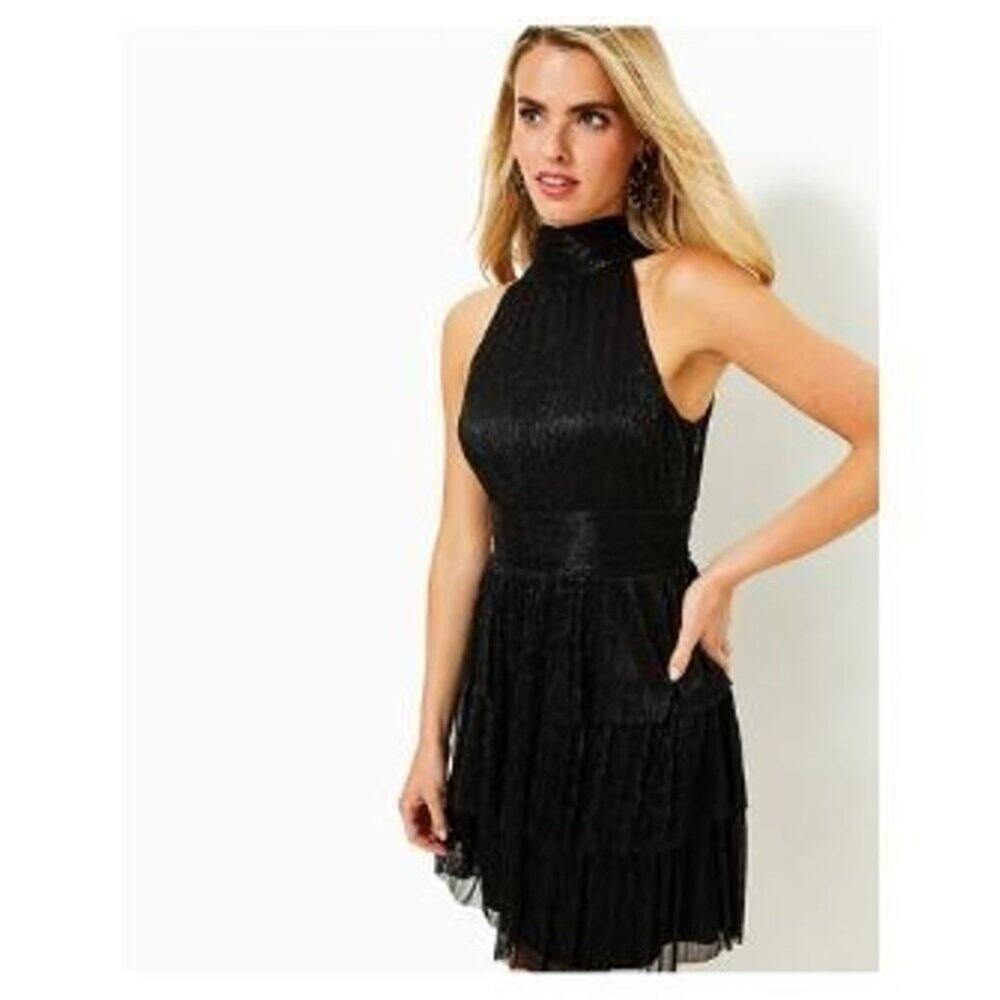 ✨ NWT Lilly Pulitzer Wyn Dress • Noir Metallic • Sz 12 • SOLD OUT